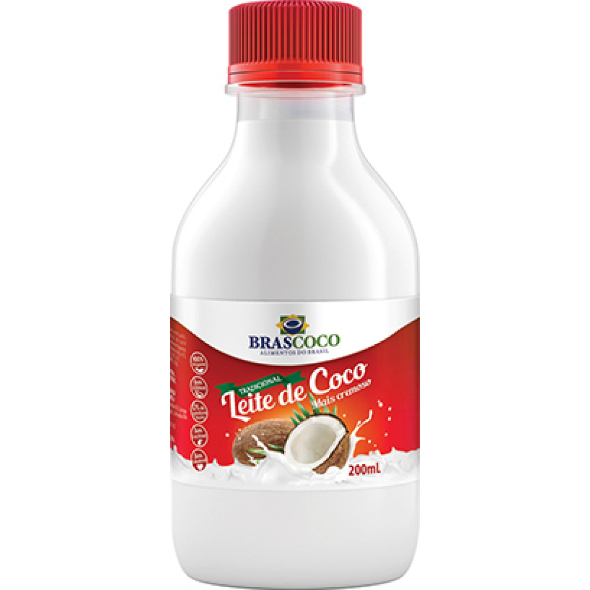 Leite de Coco Tradicional Brascoco Frasco 200ml