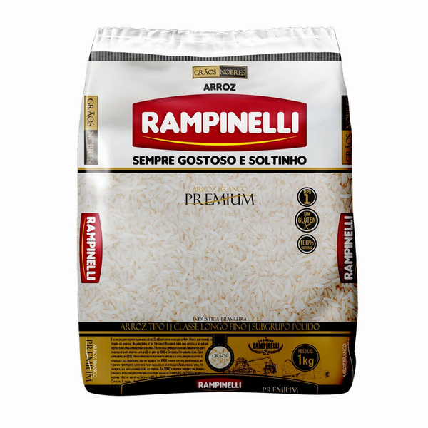 Arroz Rampinelli 1kg - Premium - Branco