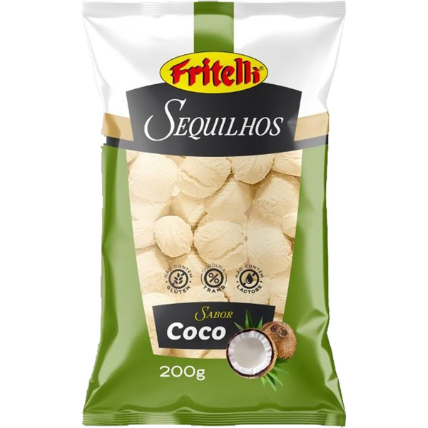 Biscoito Fritelli 200g - Sem Glúten - Coco