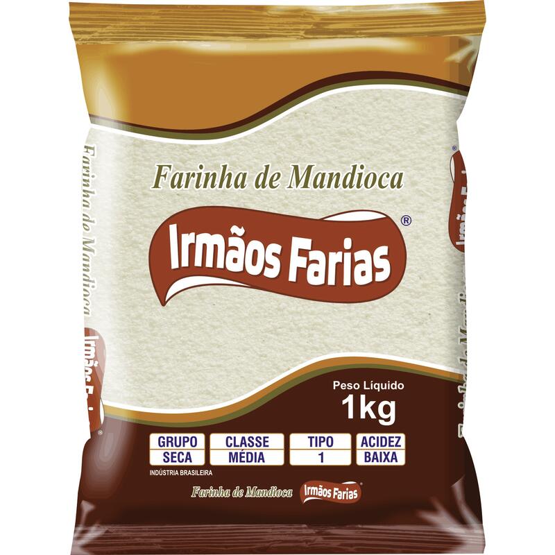 Farinha de Mandioca Irmãos Farias Branca 1kg