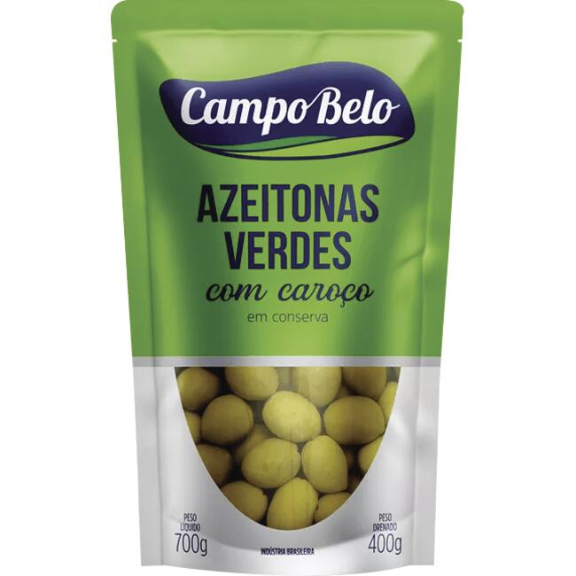 Azeitona Verde Campo Belo Com Caroço 400g
