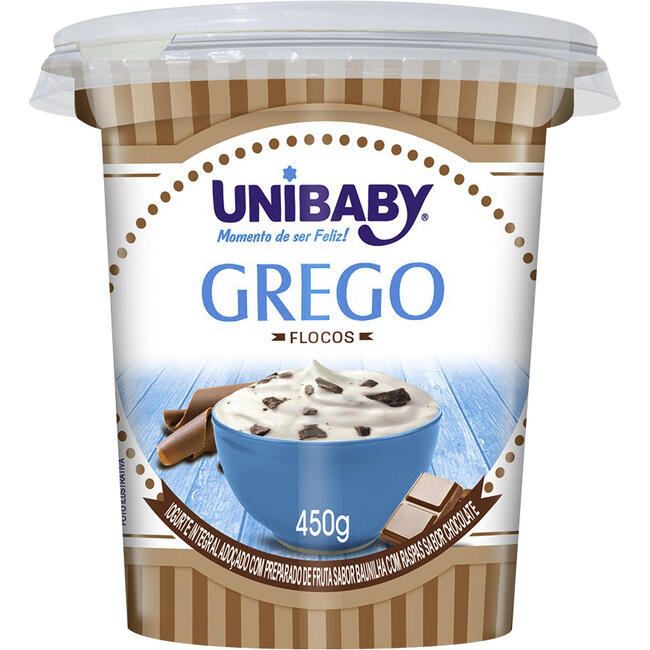 Iogurte Grego Unibaby Flocos 450g