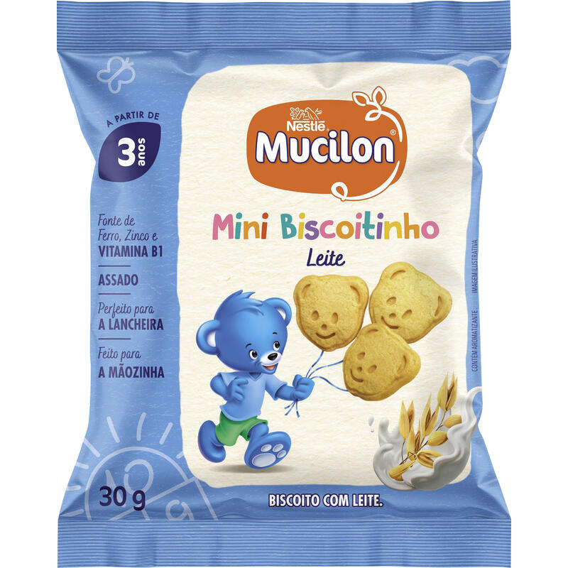 Mini Biscoito Mucilon Leite 30g