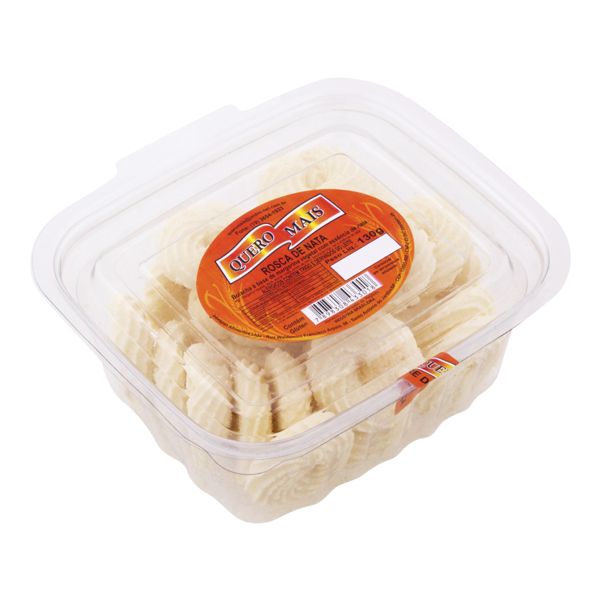Biscoito Rosca Nata QUERO MAIS Bandeja 130g