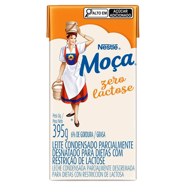 Leite Condensado Semidesnatado Zero Lactose Moça Caixa 395G