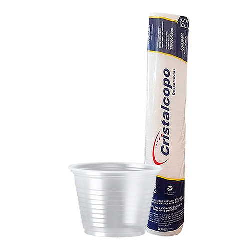 Pote Descartável Cristalcopo 100ml Transparente 100 un
