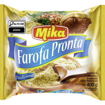 Farinha de Mandioca Mika Temperada Tradicional 400g