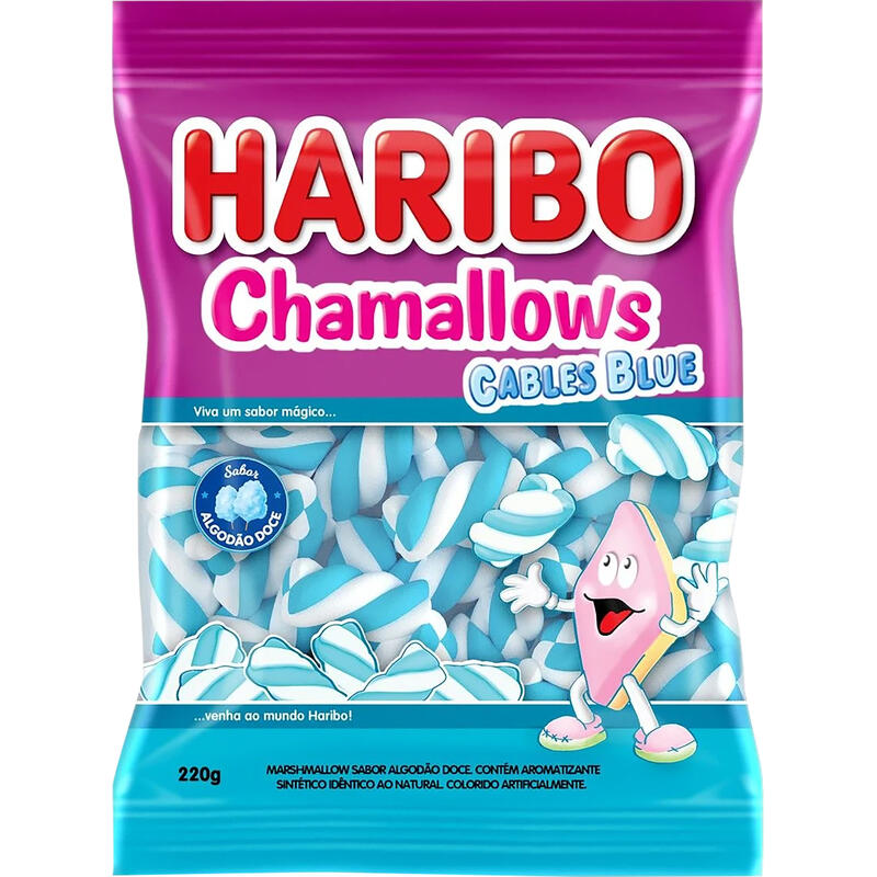 Marshmallow Haribo Cables Blue 220g
