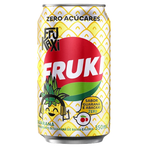 Refrigerante Fruki Frukaxi Guaraná E Abacaxi Zero Açúcares 350ml