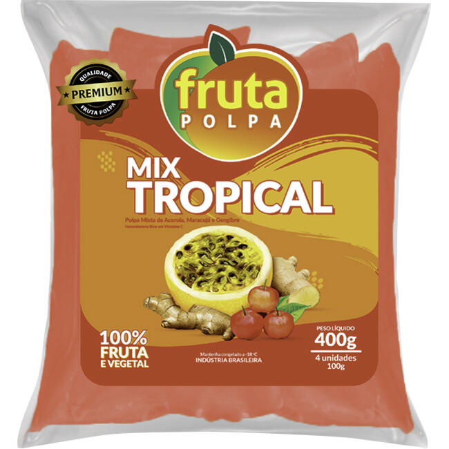 Polpa Fruta Polpa Congelada Mix Tropical 400g