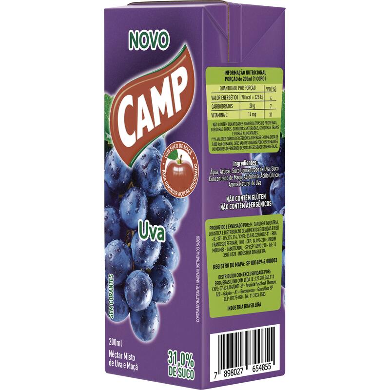 Suco Néctar Camp Uva 200ml