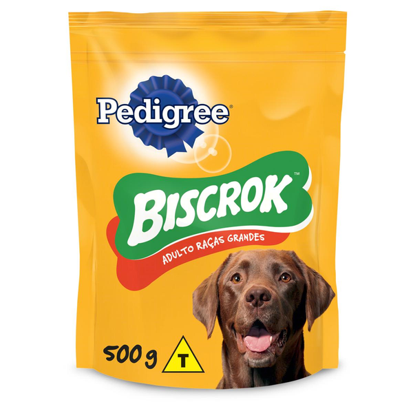 Biscoito Pedigree Biscrok Adultos Raças Grandes 500g