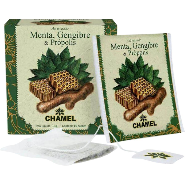 Chá Chamel 13g - Menta, Gengibre e Própolis