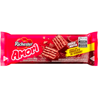 Biscoito Chocowaffer Richester Chocolate 100,8g