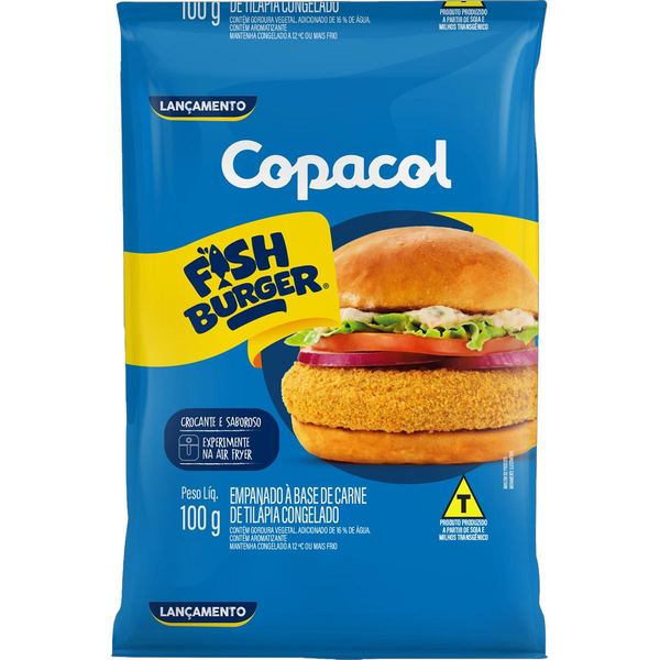 Hambúrguer Tilápia Copacol 100g - Empanado