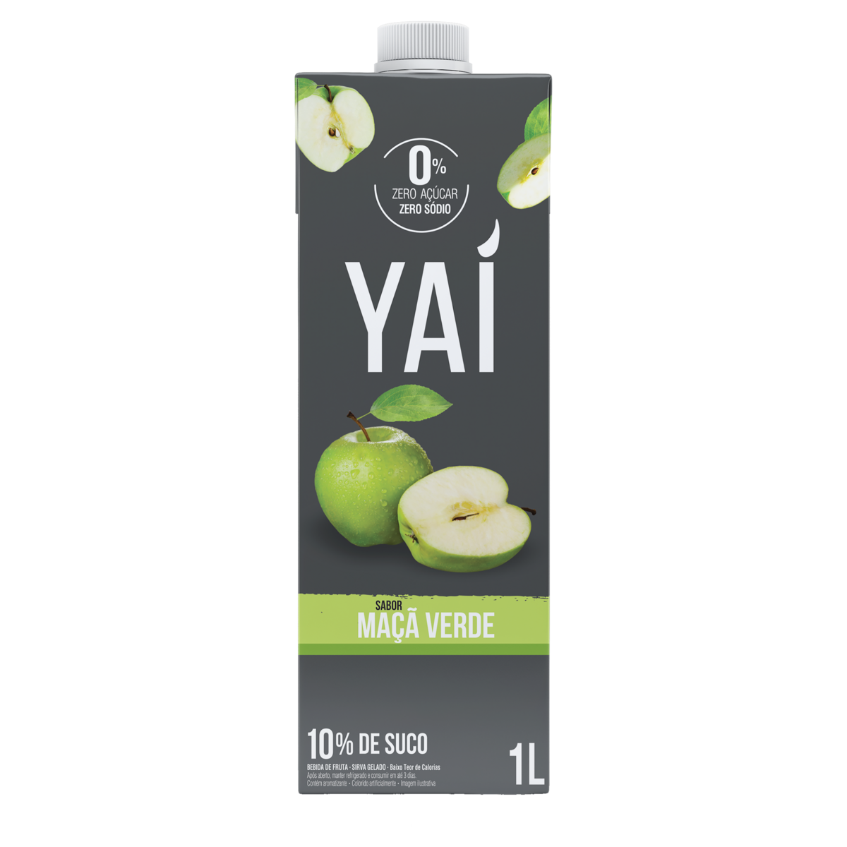 Bebida Maçã-Verde Zero Açúcar Yaí Caixa 1l