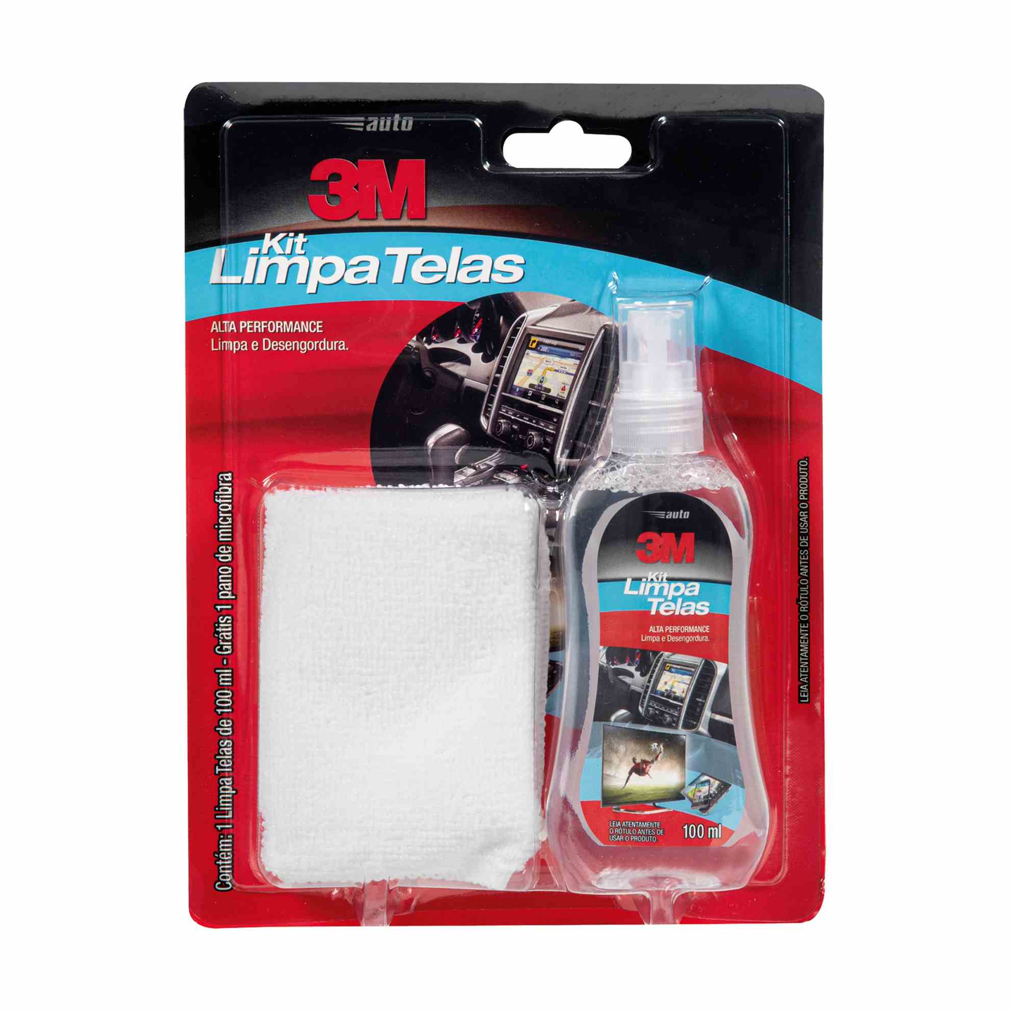 Kit Limpa Telas 100ml com Pano de Microfibra 3M