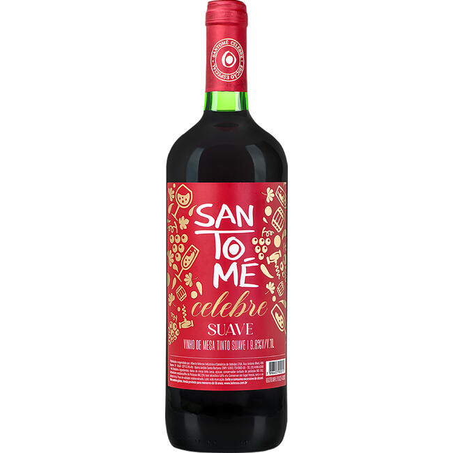 Vinho Santomé Tinto Suave 1L