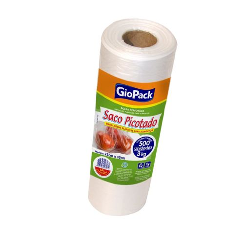 Saco Giopack Picotado 23x35cm Com 500 Unidades