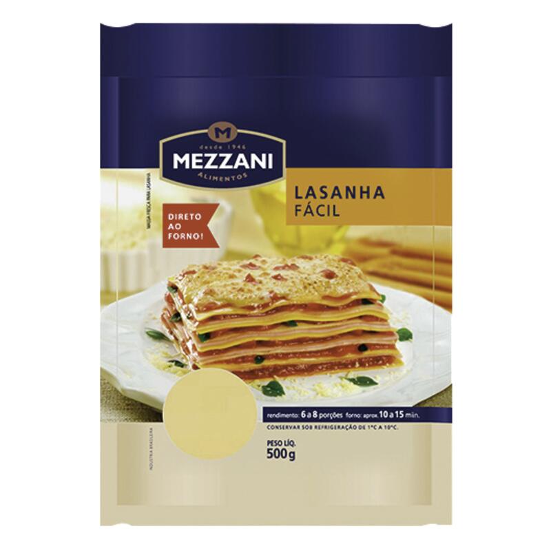 Massa Fresca para Lasanha Mezzani 500g
