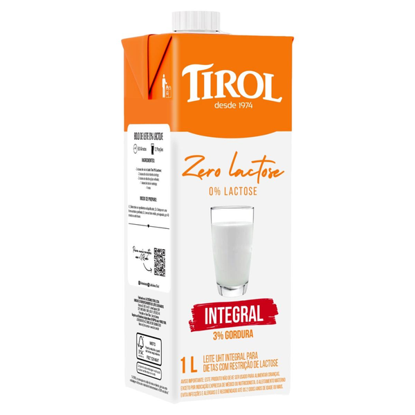 Leite Integral TIROL 0% Lactose 1l