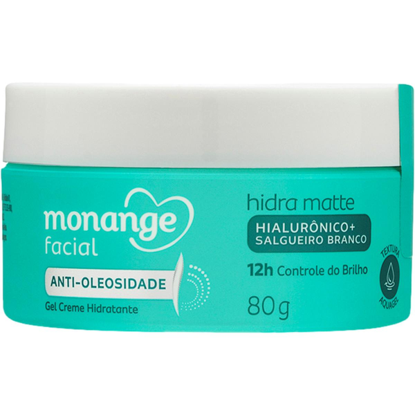 Hidratante Gel Creme Efeito Matte Facial Monange Pote 80g