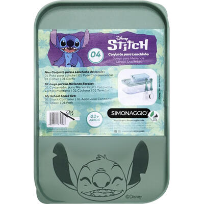 Conjunto Lanchinho Simonaggio Stitch 4 pçs
