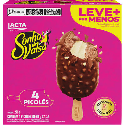 Picolé LACTA Sonho de Valsa 276g