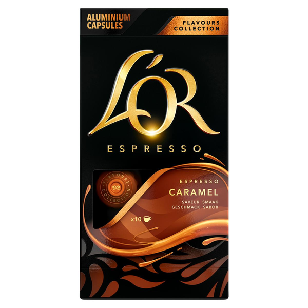 Café em Cápsula Espresso Caramelo L'or Caixa 52g 10 Unidades