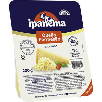 Queijo Parmesão Ipanema Fracionado 200g