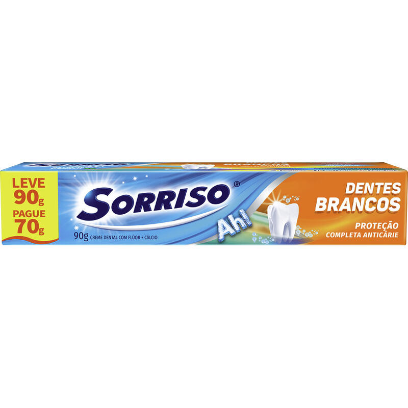 Creme Dental Sorriso Dentes Brancos LV 90g PG 70g