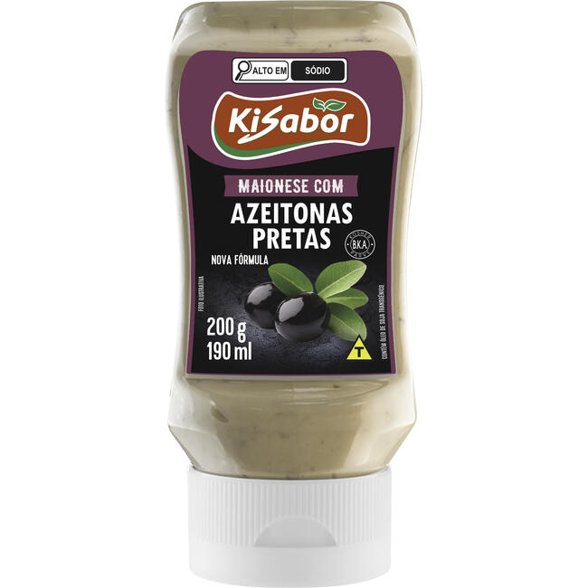 Maionese Kisabor Azeitonas Pretas 200g