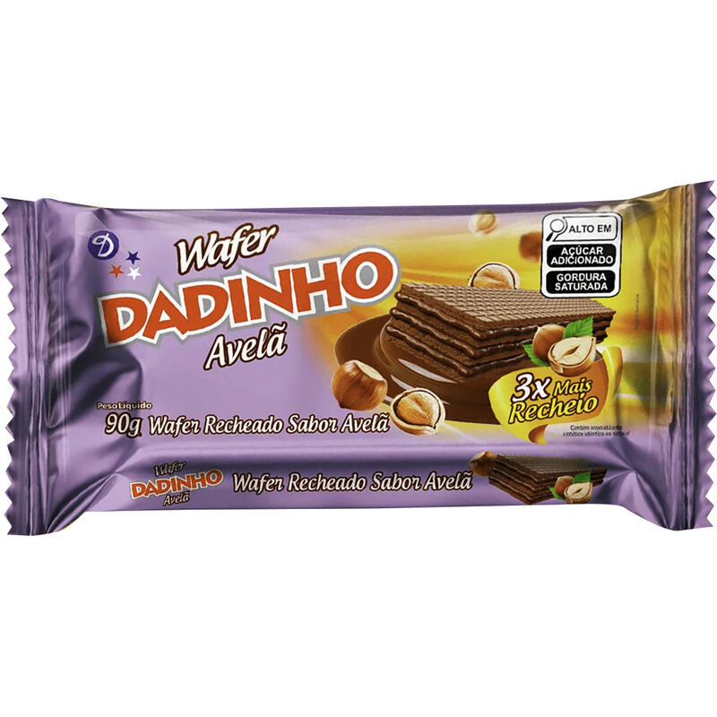 Biscoito Wafer Dadinho Avelã 90g