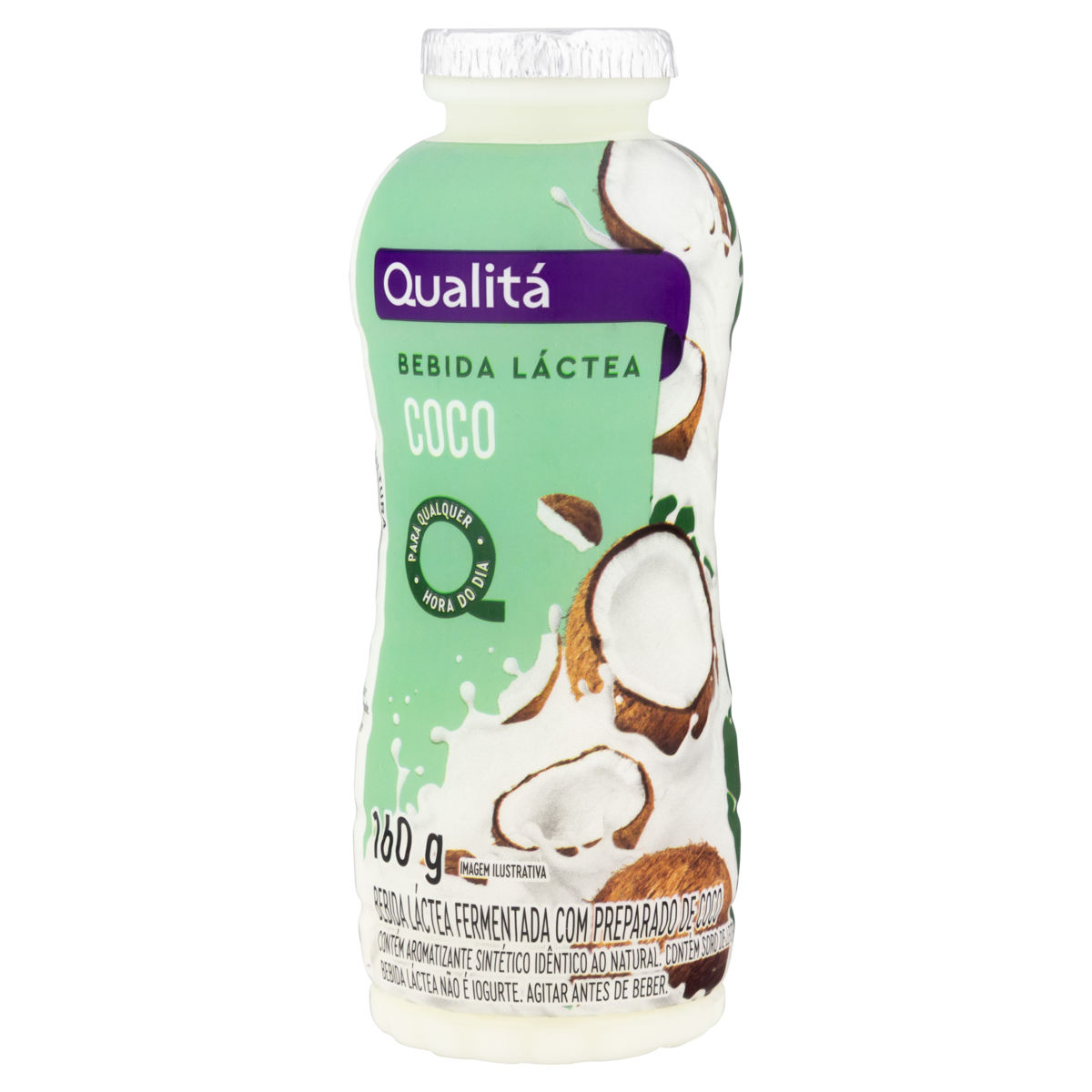 Bebida Láctea Fermentada Coco Qualitá Frasco 160g