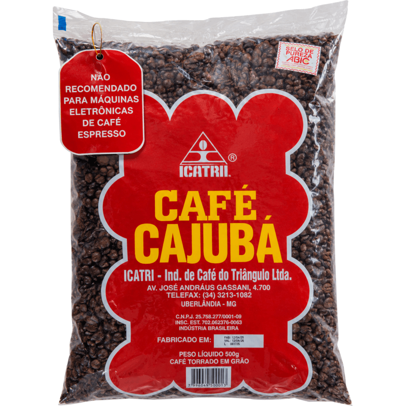 Café Cajubá Torrado em Grãos Preço por quilo na peça
