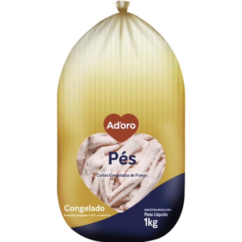 Pé de Frango Ad'oro Congelado Preço por quilo no pacote