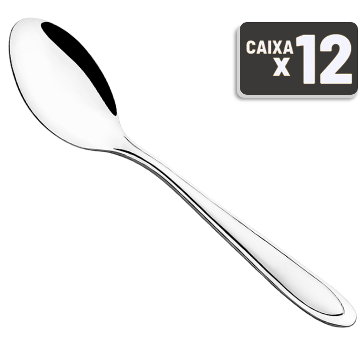 Colher de Mesa Original Line América Aço Inox Caixa c/ 12 Un