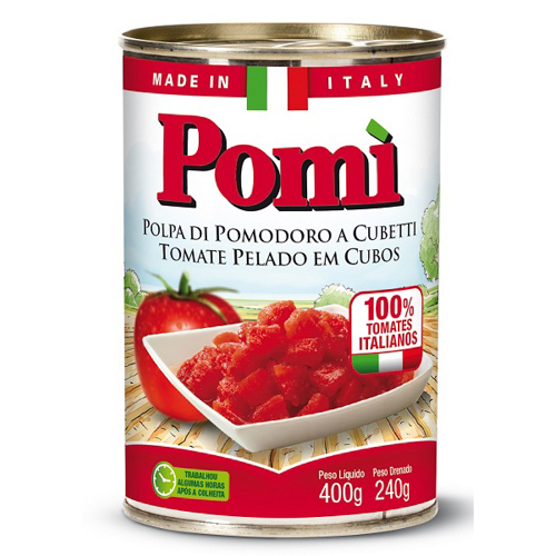 Tomate Pelado Em Cubos Pomi 400g