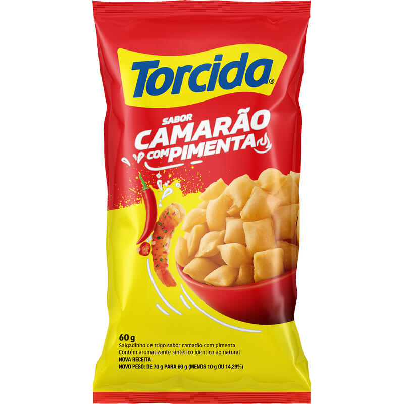Salgadinho Lucky Torcida Camarão com pimenta 60g