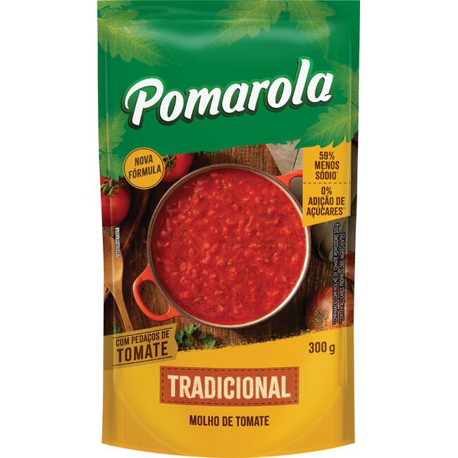Molho de Tomate Pomarola Tradicional Sachê 300g