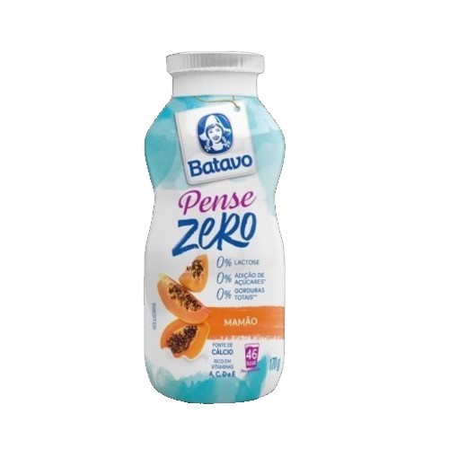 Bebida Láctea Pense Zero Batavo Mamão 170g