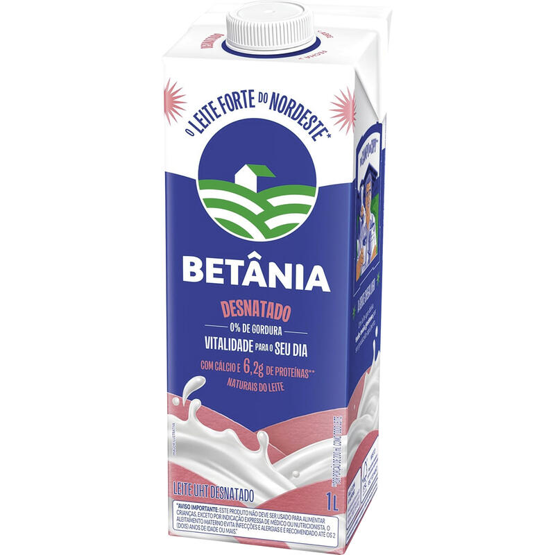 Leite Longa Vida Betânia Desnatado 1L