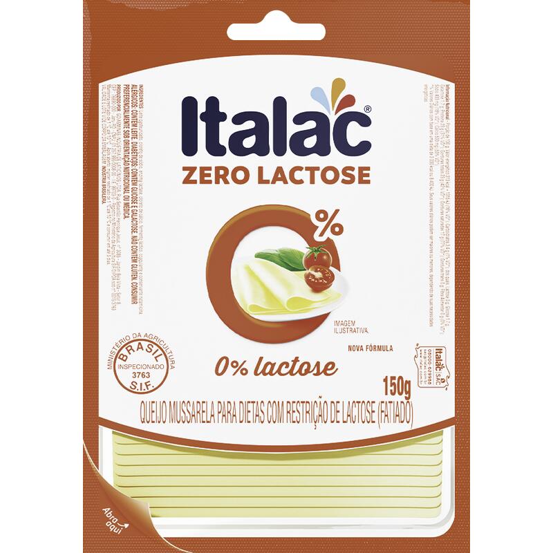 Queijo Mussarela Italac Zero Lactose 150g