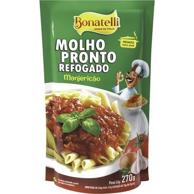 Molho de Tomate Bonatelli Manjericão 270g