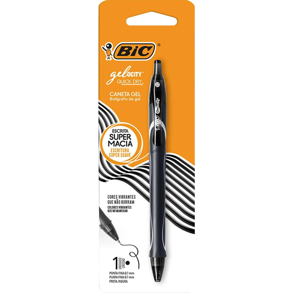 Caneta Bic Preta - Quick Dry