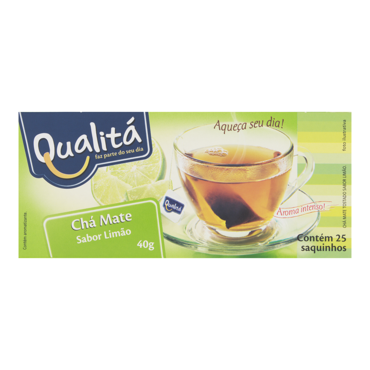 Chá Mate Sabor Limão QUALITÁ Caixa 40g com 25 Saquinhos