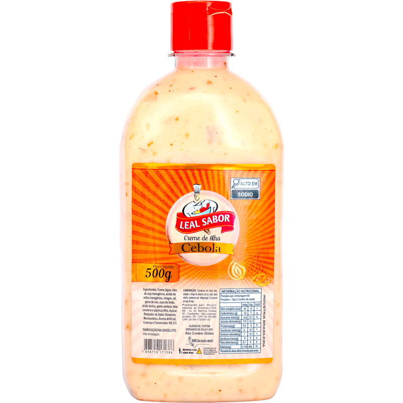 Creme de Alho Leal Sabor Cebola 500g