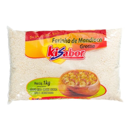 Farinha de Mandioca Kisabor Grossa 1kg