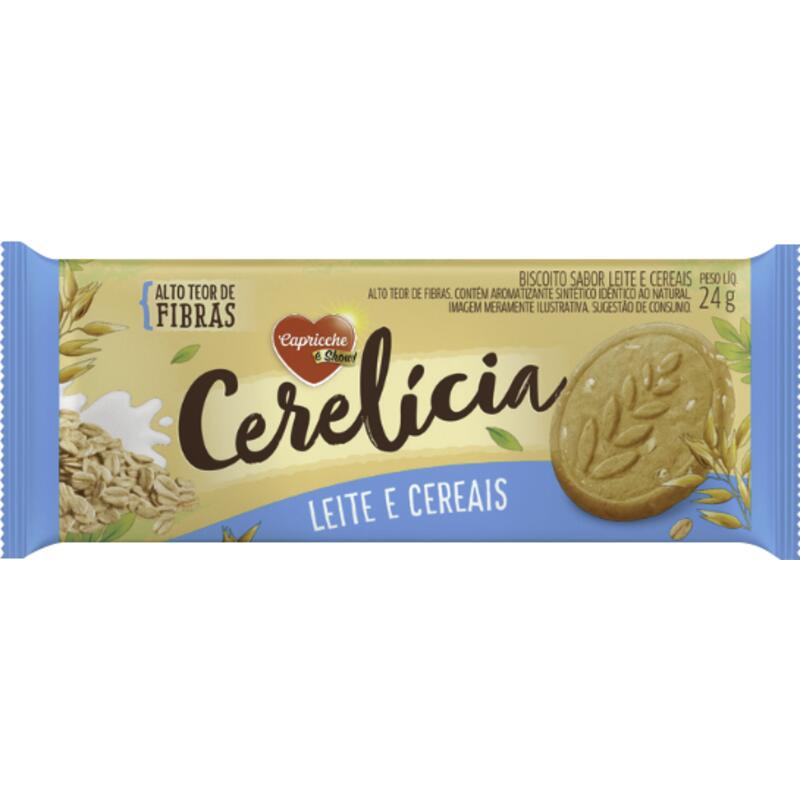 Biscoito Cerelícia Capricche Leite e Cereais 24g