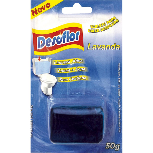 Tablete Sanitário Desoflor para Caixa Acoplada Lavanda 50g